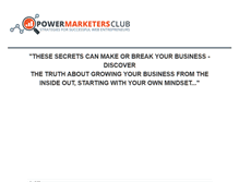 Tablet Screenshot of powermarketersclub.com